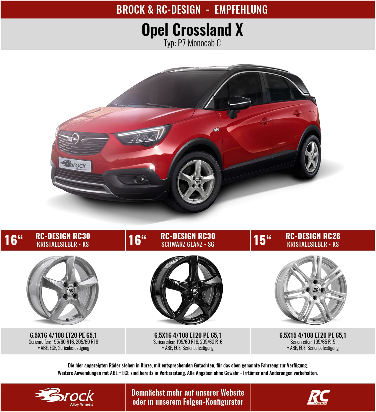 Opel Crossland, Konfigurator