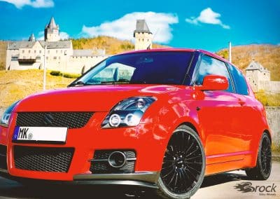 Suzuki Swift MZ mit der Alufelge Brock B24 Schwarz Glanz