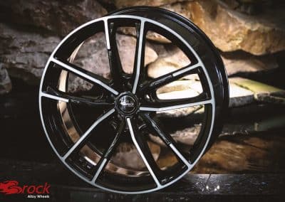 Original wheel pictures of the Brock B38 in Schwarz Glanz Voll-Poliert
