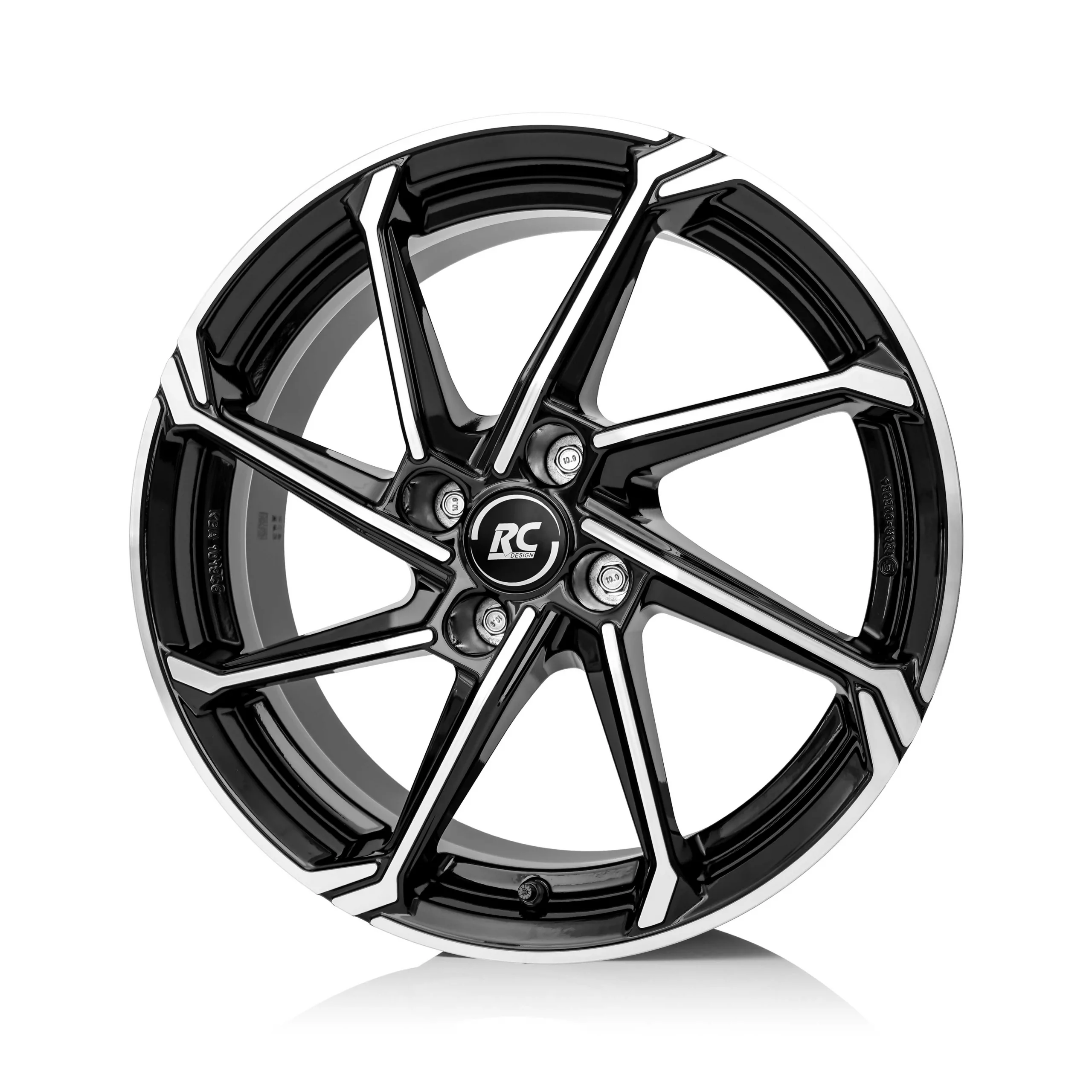 RC-Design RC36 4-Loch Schwarz Glanz Voll-Poliert